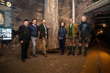 Gruppenbild unter Tage | © ©Thomas Sattler Salzwelten Altaussee Unter Tage Tanne Gruppenbild | © ©Thomas Sattler
